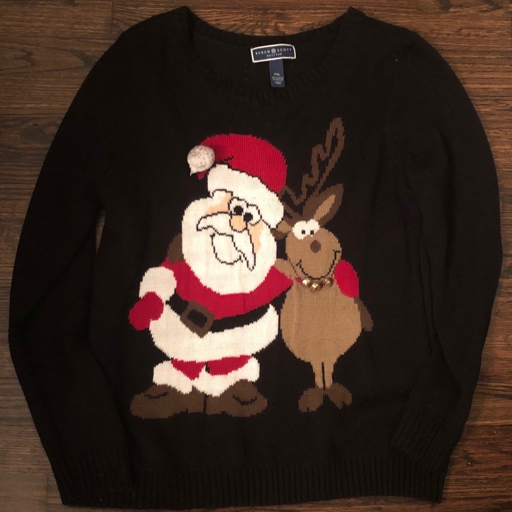Black (ugly) Christmas sweater